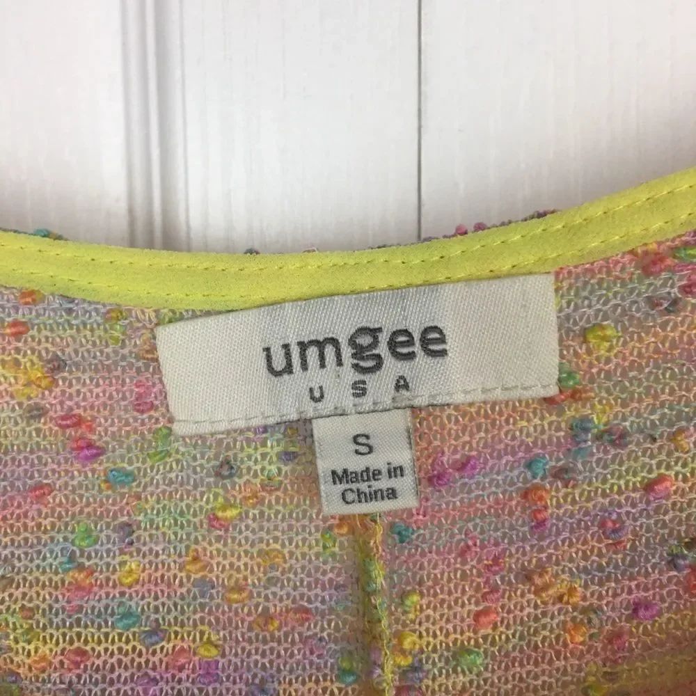 Umgee Knit And Chiffon High Low Top - Picture 2 of 3